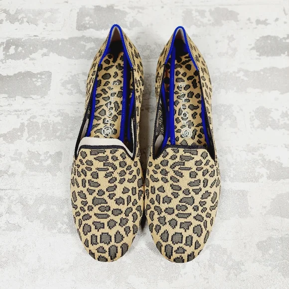 New Rothy's Spotted The Loafer Leopard Print Slip On Round Toe Loafers T433 - Picture 1 of 10